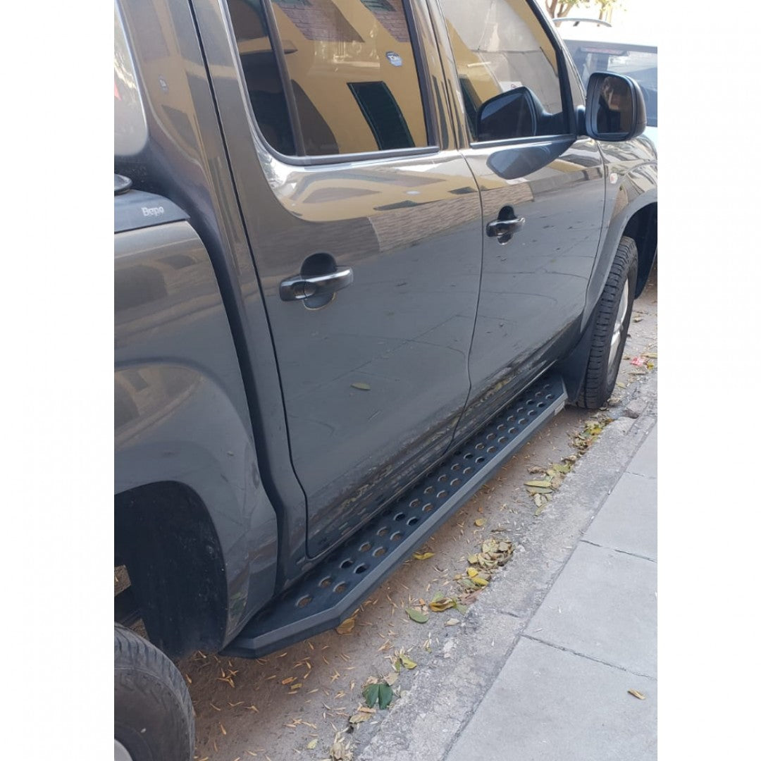 ESTRIBOS BLACKTREND ACERO GALVANIZADO NEGROS CABINA DOBLE
